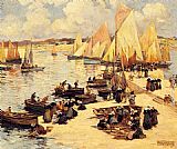 Fernand Marie Eugene Legout-Gerard A French Harbor painting